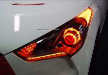 Тюнинг Хендай Велостер - передняя светодиодная оптика