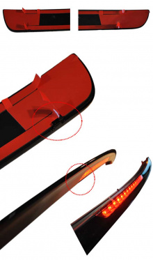 Тюнинг Кип Рио - спойлер на заднее стекло с повторителем стоп-сигнала