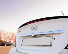 Спойлер с подсветкой для Хендай Солярис Седан
