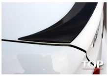 Лип-спойлер + светодиодный стоп сигнал для Хендай Солярис Седан - Оригинал. АБС - пластик (окрашенный).