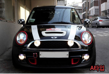 Тюнинг-оптика для Мини Купер - дополнительные фары дневного света.