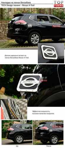 Тюнинг - Накладка на лючок бензобака TECH Design на Nissan X-Trail 