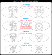 Комплект универсальных эмблем-шилдиков Трансформеры