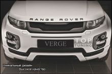 Тюнинг - Накладка на передний бампер VERGE на Land Rover Evoque.