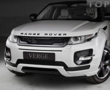 Тюнинг - Накладка на передний бампер VERGE на Land Rover Evoque.