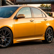 4755 Юбка MGS Lite на передний бампер Honda Accord 7 (Рест)