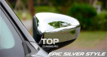 Стайлинг Мазда 6 - Декоративные накладки на зеркала Epic Silver.