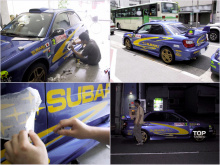 Набор наклеек на кузов автомобиля  - полный набор легенды дрифта Subaru WRX STi.