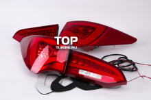 Тюнинг оптики Хендай Санта Фе 3 (ДМ) - Задние фонари Topauto Premium. Красные.