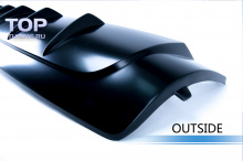 Тюнинг Митсубиши Оутлендер 3 – обвес Самурай. Юбка заднего бампера с диффузором и боковые клыки
