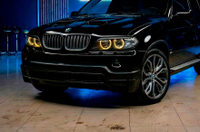 5573 Передний бампер 4.6 IS на BMW X5 E53