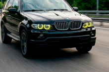 5573 Передний бампер 4.6 IS на BMW X5 E53