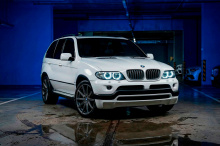 5573 Передний бампер 4.6 IS на BMW X5 E53