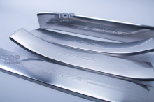 Защитные пластины на пороги в салоне. Мазда 6 (2012-2015). Модель Guardian Atenza.