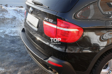 Накладка на задний бампер для БМВ Х5 (Е70, рестайлинг).