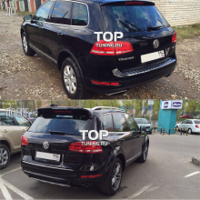 5658 Накладка на задний бампер Je Design на VW Touareg II