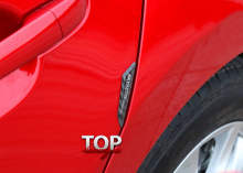 5714 Эмблемы Skyactiv на двери Carbon - 4 шт. на Mazda