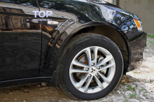 Стайлинг Митсубиси Лансер 10 - Декоративные жабры на двери с сеткой в стиле ЭВО.