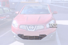 Решетка радиатора + решетка в бампер на Nissan Qashqai 1