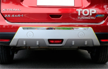Комплект TECH Design Avenger - Накладка на задний бампер с хромированными элементами - Тюнинг Nissan X-Trail T32
