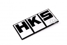 Металлический шильдик-эмблема HKS - Размер 80 х 37 мм