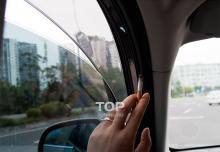 6257 Дефлекторы на окна Chrome на Hyundai Solaris