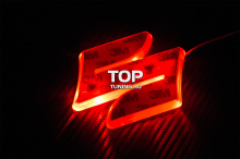 Светодиодная вставка под эмблему Suzuki- RED LED (90мм x 90мм) 