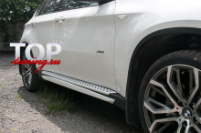 Накладки на пороги - Обвес Performance Max - Тюнинг БМВ х6 E71/E70 (АБС ПЛАСТИК)