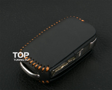 7872 Кожаный чехол для ключа 3 кнопки на VW