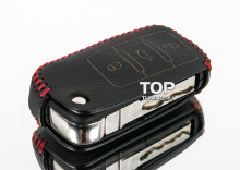 7872 Кожаный чехол для ключа 3 кнопки на VW