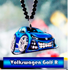 БРЕЛОК-КУЛОН НА ЗЕРКАЛО ЗАДНЕГО ВИДА МОДЕЛЬ HELLAFLUSH VOLKSWAGEN GOLF R / GTI (НА ВЫБОР) 