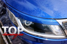 НАКЛАДКИ НА ПЕРЕДНЮЮ ОПТИКУ - МОДЕЛЬ ЭЛЕМЕНТ - ТЮНИНГ КИА РИО (3 ПОКОЛЕНИЕ, ДОРЕСТАЙЛИНГ, 2011 / 2015)