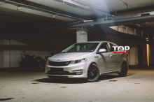 КЛЫКИ НА ПЕРЕДНИЙ БАМПЕР - МОДЕЛЬ ЭЛЕМЕНТ - ТЮНИНГ КИА РИО (СЕДАН, ХЕТЧБЭК, 3 ПОКОЛЕНИЕ, РЕСТАЙЛИНГ, 2015+)