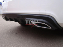 НАКЛАДКА НА ЗАДНИЙ БАМПЕР (ДИФФУЗОР) - МОДЕЛЬ АПЕКС - ТЮНИНГ ШЕВРОЛЕТ КРУЗ 2 (J300, ДОРЕСТАЙЛИНГ, 2009 / 2012)