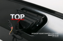 НАКЛАДКА НА ЗАДНИЙ БАМПЕР С ДИФФУЗОРОМ A`PEX - МОДЕЛЬ SPEED ТЮНИНГ МАЗДА 6 GJ (СЕДАН, РЕСТАЙЛИНГ, ДОРЕСТАЙЛИНГ, 2012+)