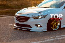 СПЛИТТЕР НА ПЕРЕДНИЙ БАМПЕР АПЕКС ЛАЙТ СТИЛЬ ТЮНИНГ МАЗДА 6 GJ (СЕДАН, ДОРЕСТАЙЛИНГ / РЕСТАЙЛИНГ В КОМПЛЕКТАЦИИ DRIVE, ACTIVE, 2012+)