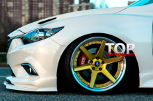 СПЛИТТЕР НА ПЕРЕДНИЙ БАМПЕР АПЕКС ЛАЙТ СТИЛЬ ТЮНИНГ МАЗДА 6 GJ (СЕДАН, ДОРЕСТАЙЛИНГ / РЕСТАЙЛИНГ В КОМПЛЕКТАЦИИ DRIVE, ACTIVE, 2012+)