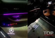 Примеры установок - 8538 Проектор логотипа в дверь Laser HD на Mercedes
