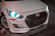 8597 Сплиттер на передний бампер Zeus дорестайлинг на Hyundai Solaris