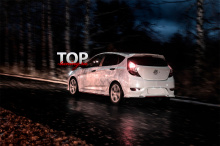 СПОЙЛЕР НА ПЯТУЮ ДВЕРЬ - МОДЕЛЬ ЗЕВС - ТЮНИНГ ХЕНДАЙ СОЛЯРИС (ХЭТЧБЕК, ПЕРВОЕ ПОКОЛЕНИЕ, ДОРЕСТАЙЛИНГ, 2010 / 2014)