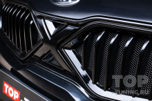 Черная решетка радиатора X-Line для Киа Спортаж 4