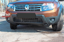 ПРОТЕКТОР ПЕРЕДНЕГО БАМПЕРА - МОДЕЛЬ БАСТИОН ТЮНИНГ РЕНО ДАСТЕР (1 ПОКОЛЕНИЕ, ДОРЕСТАЙЛИНГ, 2010 / 2014)