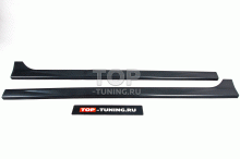 ТЮНИНГ ФОЛЬКСВАГЕН ПОЛО (СЕДАН, 2010 - 2015) НАКЛАДКИ БОКОВЫХ ПОРОГОВ RS-LINE АБС ПЛАСТИК / ПОД ОКРАСКУ