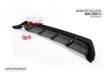 8698 Диффузор на задний бампер Evolution на Kia Ceed 2 Pro GT