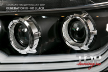 Черные 8718 Тюнинг фары HD Xenon Ready Bifocal на Honda CR-V