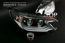 Черные 8718 Тюнинг фары HD Xenon Ready Bifocal на Honda CR-V