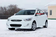 8750 Накладки на пороги - Обвес Exclusive на Hyundai Solaris