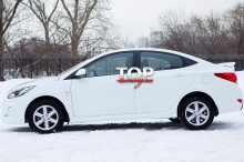 8750 Накладки на пороги - Обвес Exclusive на Hyundai Solaris