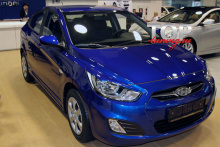 8755 Реснички на фары Exclusive 3D на Hyundai Solaris