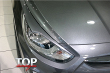 8755 Реснички на фары Exclusive 3D на Hyundai Solaris